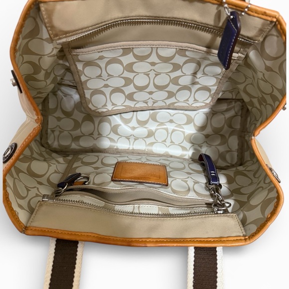 Coach Beige and Brown Tote Bag - Picture 7 of 12